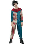 Randig Vintage Clown Jumpsuit för Män - Onesize