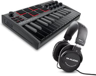 MIDI Controller Bundle - AKAI Professional MPK Mini Black MK3 MIDI Keyboard wit