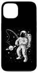 Coque pour iPhone 13 Funny Planet Astronaute Galaxie Espace Astronaute Pêche