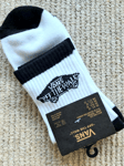 VANS Mens 42.5-47 UK 8.5-12 White Logo Cushioned Ankle *OFF THE WALL* SOCKS