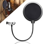 Filtre anti-pop pour micro Blue Yeti Pro Snowball ou tout autre micro, pare-brise universel avec double couche de protection acoustique et clip flexible à 360° en col de cygne