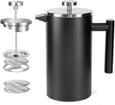 Cafetiere 4 Cup Stainless Steel French Press Double Walled Insulated Coffee Pres