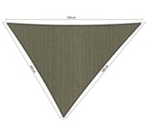 Shadow Comfort Ombre Voile écran Solaire perméable à l'eau HDPE auvent de Jardin pour Jardin extérieur Terrasse UV Bloc - Triangle 4,50x5x5,50m - Desert Storm