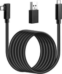 Cable Link 5m Compatible pour Oculus Quest 2, Câble de Casque de VR USB 3.0 de Type C vers C, Câble de Transfert de Données Haute Vitesse pour PC de Jeu et Chargeurs USB C