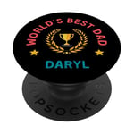 Daryl World's Best Dad Fête des Pères Anniversaire Célébration PopSockets PopGrip Adhésif