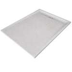 Receveur de douche blanc 120 x 80 cm haute densité aspect ardoise - grille caniveau