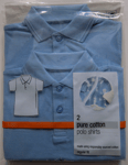 M&S Girls Boys Marks and Spencer Blue School Polo Shirts Age 4 Years x 2