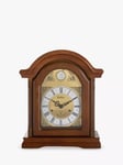 Acctim Redbridge Roman Numeral Analogue Wood Mantel Clock, Natural/Brass Effect