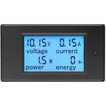 Volttimittari Ampeerimittari 12V DC 6.5-100V 20A, Jännitemittari Wattimittari Testeri Jännite Virta Virta LCD Digitaalinen Energiamittari DC20A