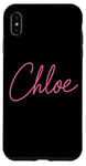 Coque pour iPhone XS Max Chloe Nom Love Femme Fille Ami Femme Epouse Rose