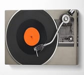 Retro Record Player 1 Canvas Print Wall Art - Small 14 x 20 Inches