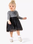 Angel & Rocket Baby Carrie Stripe Corsage Dress, Black/White