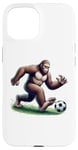 iPhone 15 Bigfoot Playing Soccer Ball Funny Soccer Lover Player Sport Case