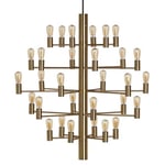 Manola Krona 30-arm Satin Brass Taklampa