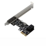 Sata3.0 Pcie Riser Card Pci-e To Sata3.0 laajennuskortti 6gb s sovitin 2x Sata3