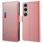 Plånboksfodral Spegel Sony Xperia 1 VI Rose gold