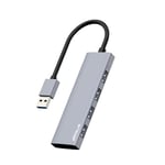 ANYPLUS Hub USB 3.0 en Alliage d'aluminium Ultra Fin, répartiteur USB Portable à 4 Ports, hub USB pour Ordinateur Portable, PC, MacBook, iMac, Surface Pro, Mac Pro, clé USB, XPS Gris