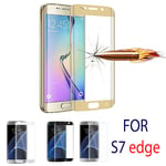 Full Curved 3d Tempered Glass Screen Protector For Samsung Galaxy S7 Edge Gold