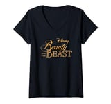 Disney Beauty and the Beast Logo T-Shirt avec Col en V