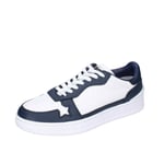 Chaussures Hommes ATLANTIC STARS 42 Ue Baskets Blanc Cuir Bleu BC170-42