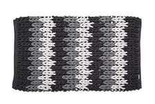 Croydex Grey and White Super Soft Patterned Bathroom Mat with Slip-Resistant Backing,Grey, Black and White,1 x 50 x 80 cm