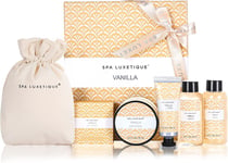 6pcs Spa Gift Set - Vanilla Bath Gifts, Body Lotion, Shower Gel, Travel Box