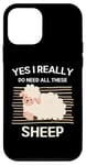 Coque pour iPhone 12 mini Mouton mignon Yes I Really Need All These Sheep