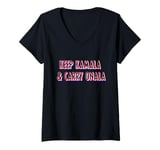 Womens Keep Kamala and Carry On-A-La V-Neck T-Shirt