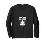 Funny Yoga Design For Men Boys Yoga Pose Meditation Lovers Long Sleeve T-Shirt