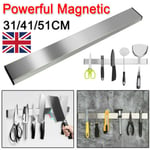 Magnetic Knife Rack Wall Mounted Kitchen Holder Strip Stainless Strong Magnet UK