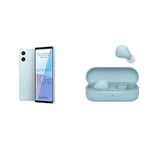 Sony Smartphone Xperia 10 VI Bleu - Extension Garantie 12 Mois Offerte [Exclusivité Amazon] + Ecouteurs Intra-Auriculaires Bluetooth WF-C510 – Bleu