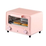 12L Electric Oven,Pink Explosion-Proof Glass Door Wide Range Temperature,Toaster Oven,Removable Crumb Tray Multi Bake Function Air Fryers