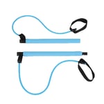 LIWEIXKY Kit De Barre De Pilates avec Bande De Résistance, Bâton D'Exercices De Fitness À Domicile Portable Multifonctionnel, Entraînement Corporel Total, pour Yoga, Perte De Poids, Étirement Blue