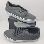 VANS Winston Canvas Pewter Grey / White Mens Trainers/Shoes UK 10