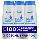 Lisseau Classic Clean Anti Dandruff Shampoo 3x250ml Itching Relief Soft Dry Hair