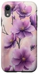 Coque pour iPhone XR Fleur De Cerisier Japonais Fleur Pourpre