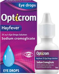 Opticrom Hayfever Allergy Eye Drops Sodium Cromoglicate (10ml)