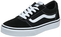 Vans Garçon Ward Suede/Canvas Sneaker Basse, Noir Suede Canvas Black White C4r, 28 EU