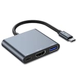 Tech-Protect V1 USB-C Hub till USB-A 3.0 / USB-C PD 100W / HDMI 4K@30Hz