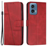 Motorola Moto G Play 5G (2024) / Moto G 5G (2024) kotelo PU nahkateline Flip Phone Cover Calf Te