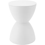 Tabouret en forme de sablier en plastique, moderne, Simple, Style nordique, rond, pour salle de bain, cabine d'essayage, blanc - Eosnow