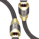 IBRA Câble HDMI de Luxury 2.1 8K à très haut débit, 48 Gbps | Prend en charge 8K@60HZ,4K@120HZ,4320p,Compatible avec Fire TV,Assistance 3D,Fonction Ethernet,8K UHD,3D-Xbox PlayStation PS3 PS4,etc-2M