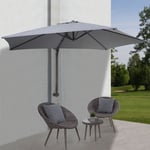 Parasol Mural Casoria, Parasol Déporté Pour Le Balcon, 3m, InclinableGris