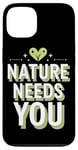 Coque pour iPhone 13 Optimisme climatique Journée de la Terre Durabilité Green Future