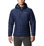 Columbia Men's Powder Lite Hooded Jacket, Hooded Puffer Jacket, Collegiate Navy, Size XL