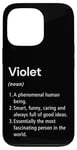 Coque pour iPhone 13 Pro Violet Définition du nom Dictionnaire amusant