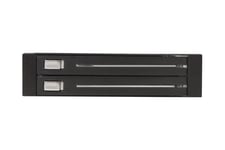 StarTech.com 2 Drive 2.5in Trayless Hot Swap SATA Mobile Rack Backplane - Dual Drive SATA Mobile Rack Enclosure for 3.5 HDD (HSB220SAT25B) - ramme