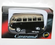 Cararama - VW Volkswagen SAMBA Bus (Black/White) Model Scale 1:43