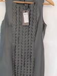 Ladies Vero Moda Size UK 10 A-Line Mini Dress Short Sleeved Rush Grey Cotton New