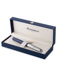 Waterman Exception Fountain Pen | Metal & Blue Lacquer with Palladium Trim and Etched cap | 18K Gold Fine Nib | Gift Box